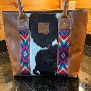 STS Ranchwear Brown and Multicolor Tote